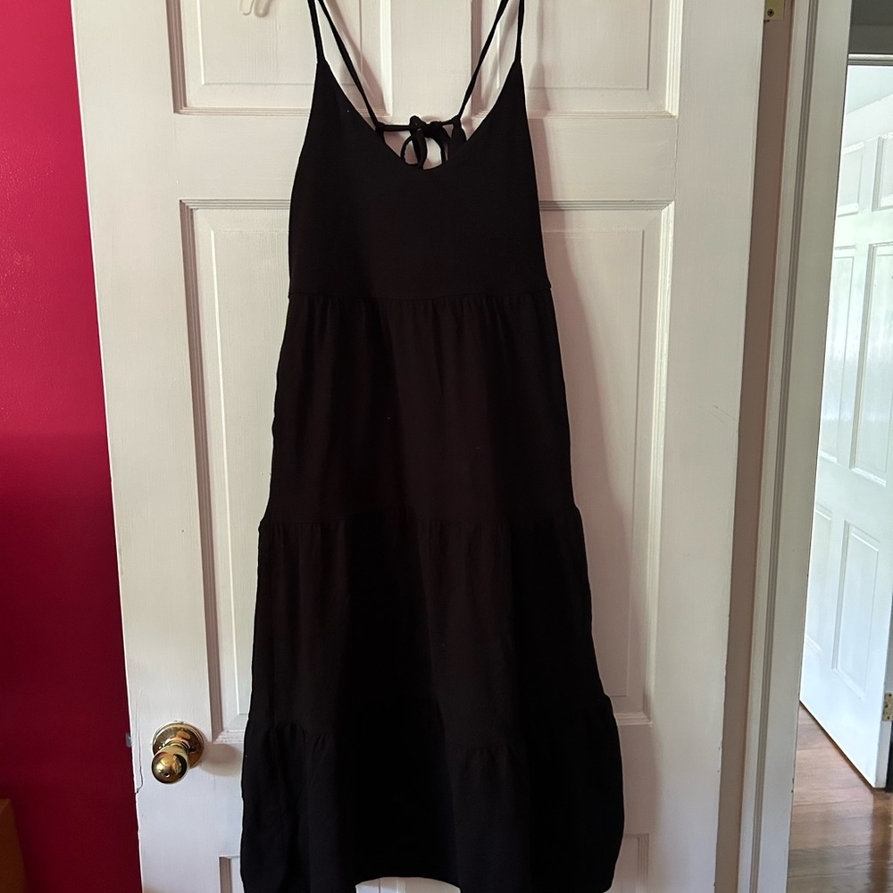Perfect summer black cotton dress